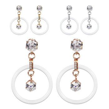 Fashion Unique Exquisite Carved Hollow Rose Gold Circle Round White Ceramic Earrings Women Wedding Party Fine Trendy Jewelry
Fashion Unique Exquisite Carved Hollow Rose Gold Circle Round White Ceramic Earrings Women Wedding Party Fine Trendy Jewelry