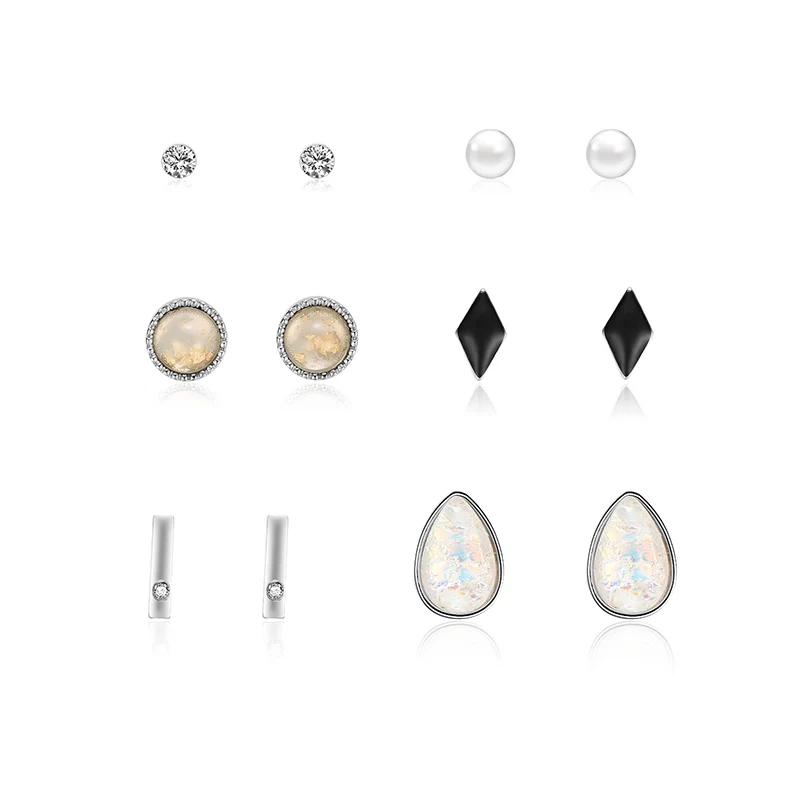 Transmit love 6pc/lot Earrings sets for woman fashion Pearl Zircon Metal Stud Earring Sets Party Valentine Jewelry birthday gift
Transmit love 6pc/lot Earrings sets for woman fashion Pearl Zircon Metal Stud Earring Sets Party Valentine Jewelry birthday gift