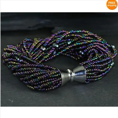 iridescent Black Seed Bead & Natural Freshwater Pearlnecklace Bracelets AA 3-7MM 16rows Fashion Pearl Jewelry Free Shipping
iridescent Black Seed Bead & Natural Freshwater Pearlnecklace Bracelets AA 3-7MM 16rows Fashion Pearl Jewelry Free Shipping