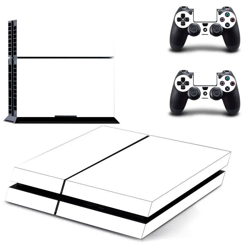 Белая виниловая наклейка на кожу Ps4 для консоли Sony Playstation 4 и двух контроллеров |