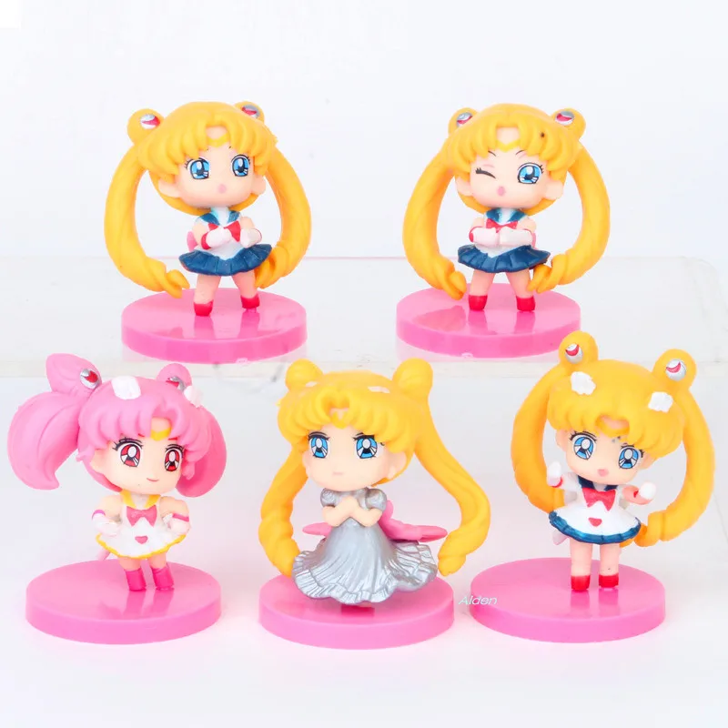 5 Pcs/set Sailor Moon Q Version Cake Decoration Valentines Gift PVC Action Figure Collectible Model Toy OPP 5CM L187
5 Pcs/set Sailor Moon Q Version Cake Decoration Valentines Gift PVC Action Figure Collectible Model Toy OPP 5CM L187