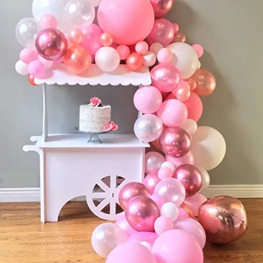 Pink Balloon Garland & Arch Kit; 100 Pink, Rose Gold, White Balloons; Party Decorations for party suppies.
Pink Balloon Garland & Arch Kit; 100 Pink, Rose Gold, White Balloons; Party Decorations for party suppies.