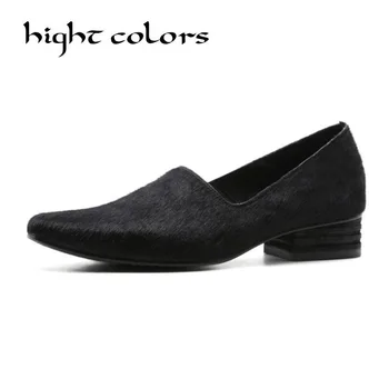 New Style Women's Pointed Toe Pumps Spring Autumn Horsehai Shallow Slip On Women Low Heel Pumps Lady Casual Single Shoes
New Style Women's Pointed Toe Pumps Spring Autumn Horsehai Shallow Slip On Women Low Heel Pumps Lady Casual Single Shoes