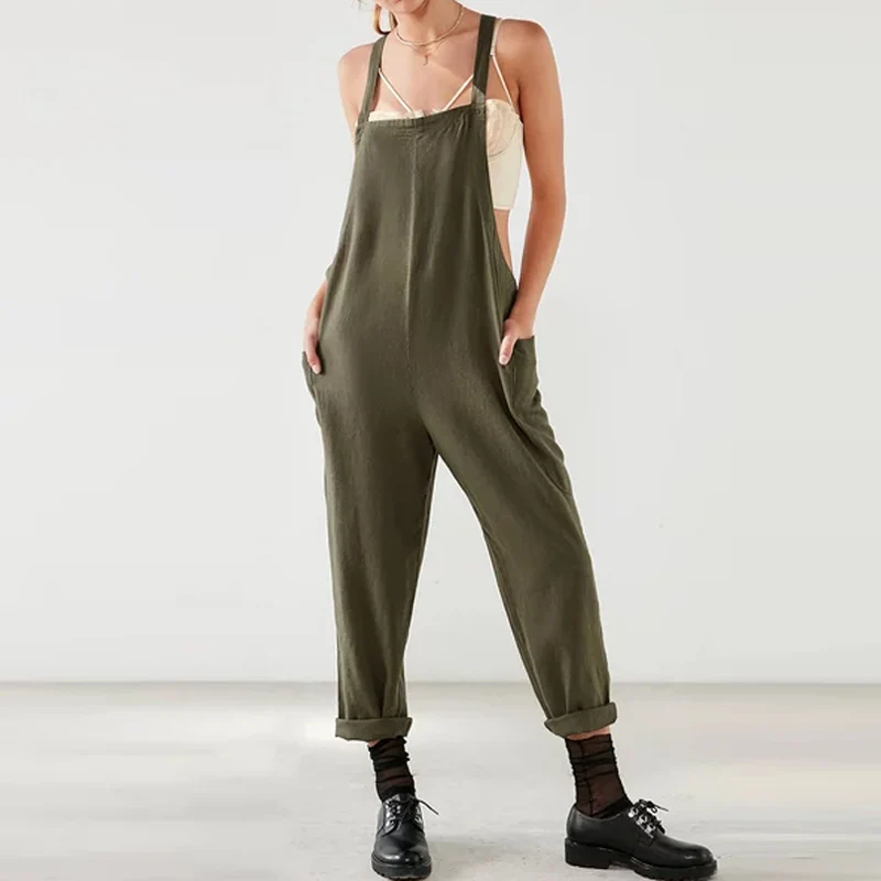 Jumpsuits Women Casual Linen Cotton Solid Overalls Loose Harem Pants Fashion Rompers Womens Jumpsuits Plus Size Streetwear D30
Jumpsuits Women Casual Linen Cotton Solid Overalls Loose Harem Pants Fashion Rompers Womens Jumpsuits Plus Size Streetwear D30