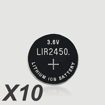 10PCS 3.6V LIR2450 lir 2450 lithium ion rechargeable battery 120mah Li-ion button coin cell replace for CR2450 CR 2450
10PCS 3.6V LIR2450 lir 2450 lithium ion rechargeable battery 120mah Li-ion button coin cell replace for CR2450 CR 2450