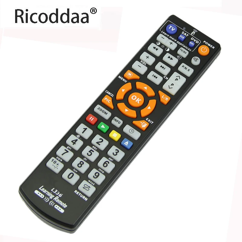 Universal Remote Control with Learn Function Controller For TV STB DVD DVB HIFI L336 Work For 3 Devices Smart TV Remote Control
Universal Remote Control with Learn Function Controller For TV STB DVD DVB HIFI L336 Work For 3 Devices Smart TV Remote Control