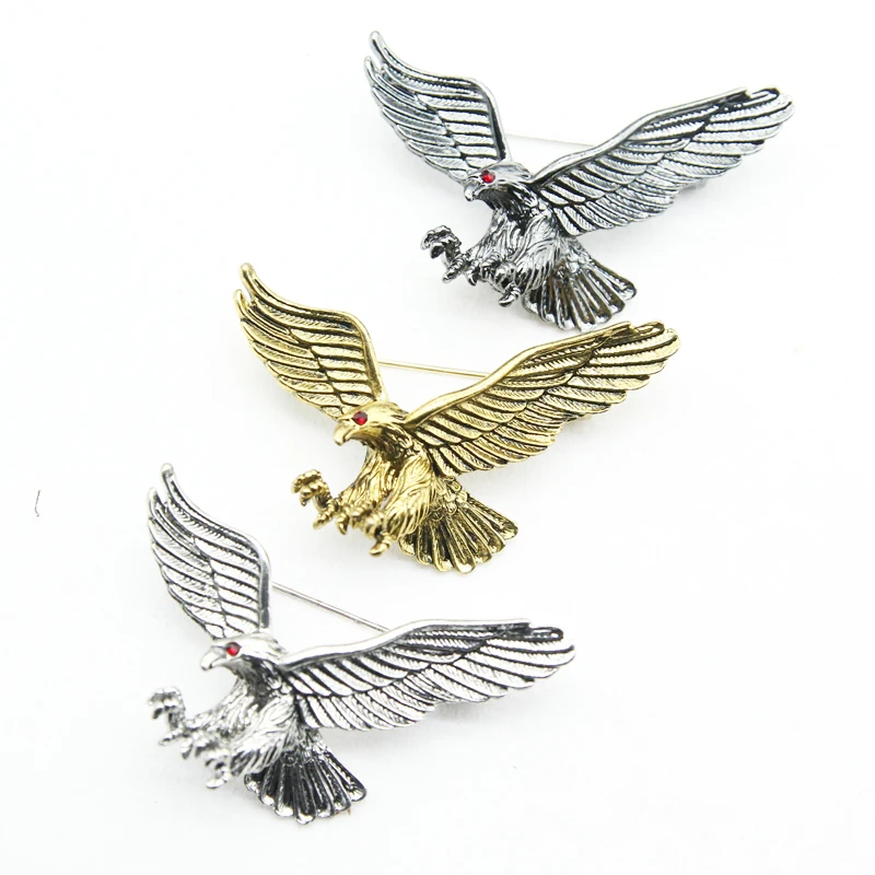 RHao New Men animal Bird Brooches Gold color Red Eyes Eagle Brooches for Women and men punk Style jewelry brooch pins badges
RHao New Men animal Bird Brooches Gold color Red Eyes Eagle Brooches for Women and men punk Style jewelry brooch pins badges