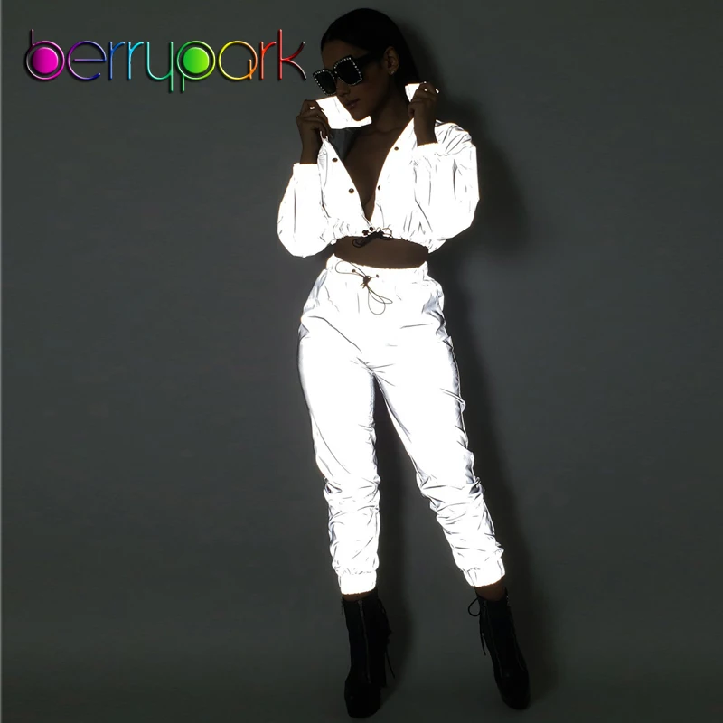 BerryPark Reflective Tracksuit 2019 New Winter Fashion Women Long Sleeve Drawstring Crop Top and Pants 2 Piece Set Drop Shipping
BerryPark Reflective Tracksuit 2019 New Winter Fashion Women Long Sleeve Drawstring Crop Top and Pants 2 Piece Set Drop Shipping