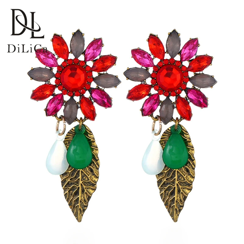 DiLiCa Luxury Crystal Flower Statement Earrings for Women Ethnic Vintage Leaf Dangle Earrings Bohemian Water Drop Earrings
DiLiCa Luxury Crystal Flower Statement Earrings for Women Ethnic Vintage Leaf Dangle Earrings Bohemian Water Drop Earrings