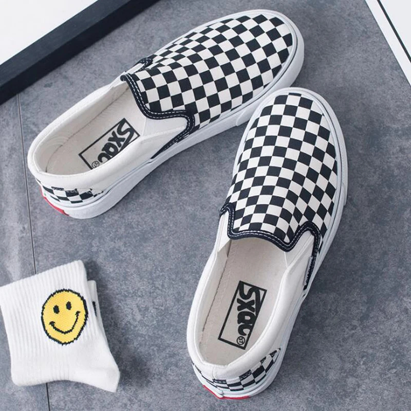 Summer Autumn Women Vulcanize Shoes Plaid White Breathable Ladies Platform Sneakers Slip On Student Casual Canvas Shoes
Summer Autumn Women Vulcanize Shoes Plaid White Breathable Ladies Platform Sneakers Slip On Student Casual Canvas Shoes