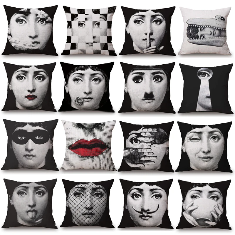 Pillowcase Fornasetti Art Beauty Face SKULL Custom Made Pillow Cover Black and White Pillow Case cotton linen Pillowcases
Pillowcase Fornasetti Art Beauty Face SKULL Custom Made Pillow Cover Black and White Pillow Case cotton linen Pillowcases