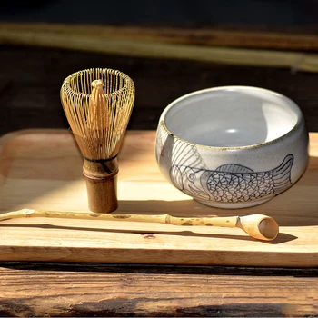 Handmade Matcha Bowl Whisk Scoop Set Traditional Japanese Matcha Tea Ceremony Teaset Fish Chawan Tea House Gift Decoration
Handmade Matcha Bowl Whisk Scoop Set Traditional Japanese Matcha Tea Ceremony Teaset Fish Chawan Tea House Gift Decoration