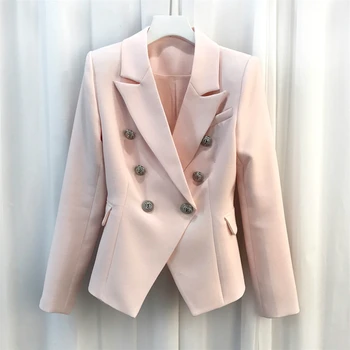PWEONFLY Fashion Pink Blazer Women Elegant High Quality Double Breasted Notched Slim Coat Casual Office Lady Blazer Feminino
PWEONFLY Fashion Pink Blazer Women Elegant High Quality Double Breasted Notched Slim Coat Casual Office Lady Blazer Feminino