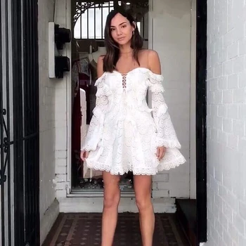 2019 Elegant Women White Long Sleeve Off The SHoulder Lace Sexy Summer Dress Mini Clubwear Backless Mesh Fashion Celebrity Festa
2019 Elegant Women White Long Sleeve Off The SHoulder Lace Sexy Summer Dress Mini Clubwear Backless Mesh Fashion Celebrity Festa