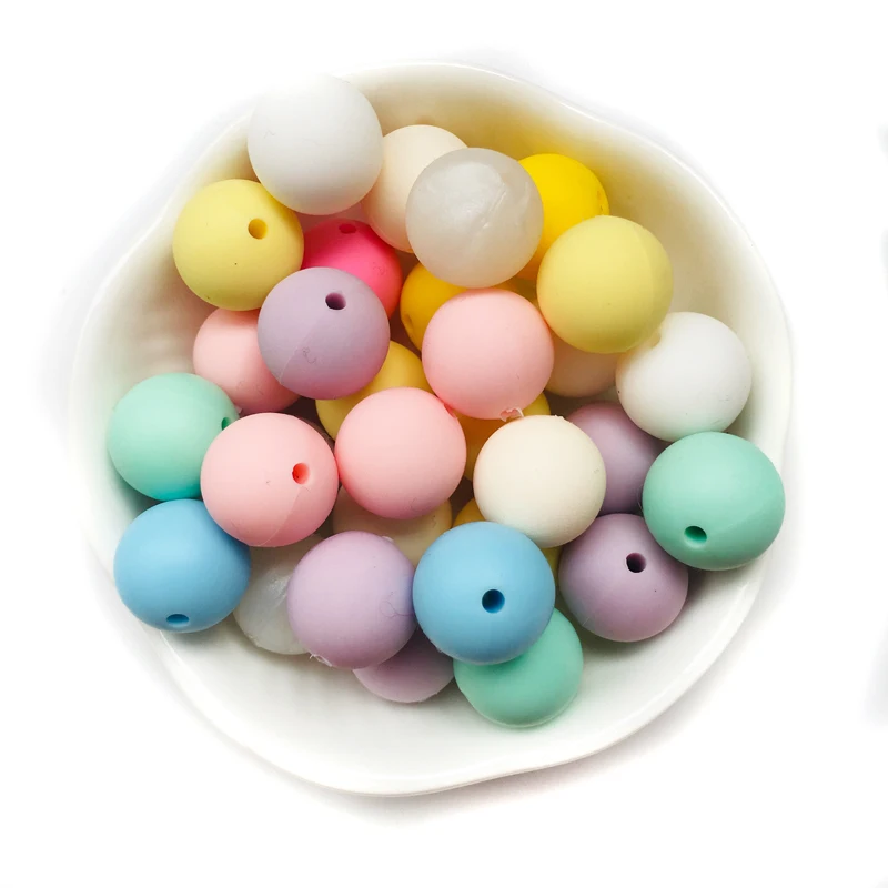 15mm Silicone Beads 50PCS/lot Baby Chewable Toys DIY Pacifier Chain Clips Teether Necklace Pendent Bracelet Nursing Shower Gift
15mm Silicone Beads 50PCS/lot Baby Chewable Toys DIY Pacifier Chain Clips Teether Necklace Pendent Bracelet Nursing Shower Gift