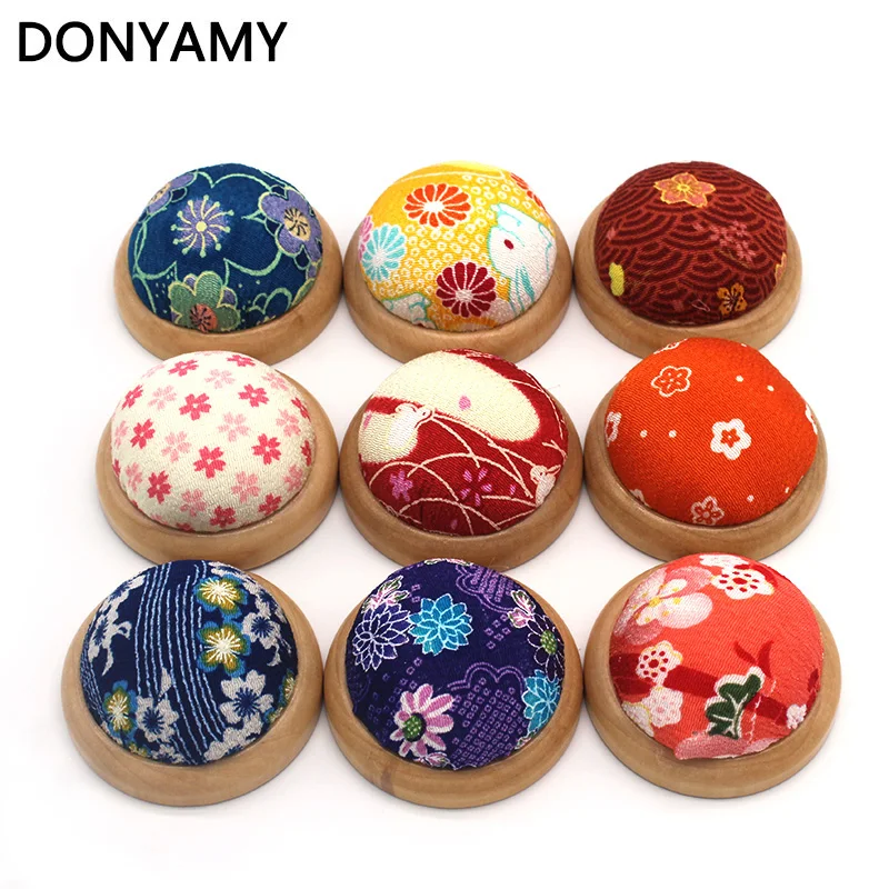 DONYAMY Wooden Base Needle Cushion/Pad With Printed Floral Pattern Fabric Cover/Accessory Tools for DIY Sewing/Needlework
DONYAMY Wooden Base Needle Cushion/Pad With Printed Floral Pattern Fabric Cover/Accessory Tools for DIY Sewing/Needlework
