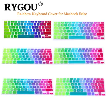 RYGOU EU UK English Spanish French Russian Arabic Soft Silicone Rainbow Keyboard Cover for MacBook Air Pro Retina 13 15 17 inch
RYGOU EU UK English Spanish French Russian Arabic Soft Silicone Rainbow Keyboard Cover for MacBook Air Pro Retina 13 15 17 inch
