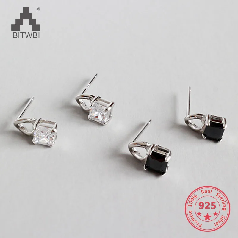 Wedding Women Earring 925 Sterling Silver Jewelry Fashion Square White/Black Zircon Drop Earring
Wedding Women Earring 925 Sterling Silver Jewelry Fashion Square White/Black Zircon Drop Earring