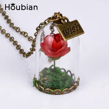 Houbian 20pcs/lot Vintage Glass Dried Flower Wishing Bottle Necklace Rose Valentine'S Day Gift Handmade Beauty beast Jewelry
Houbian 20pcs/lot Vintage Glass Dried Flower Wishing Bottle Necklace Rose Valentine'S Day Gift Handmade Beauty beast Jewelry