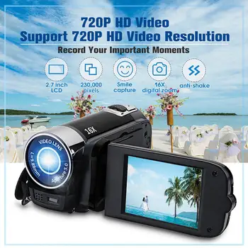 1080P HD Digital Camera Portable Videocamcoder Videocam DV for Home Use Travel Video Camcoder 270 Degrees Rotatable Screen
1080P HD Digital Camera Portable Videocamcoder Videocam DV for Home Use Travel Video Camcoder 270 Degrees Rotatable Screen