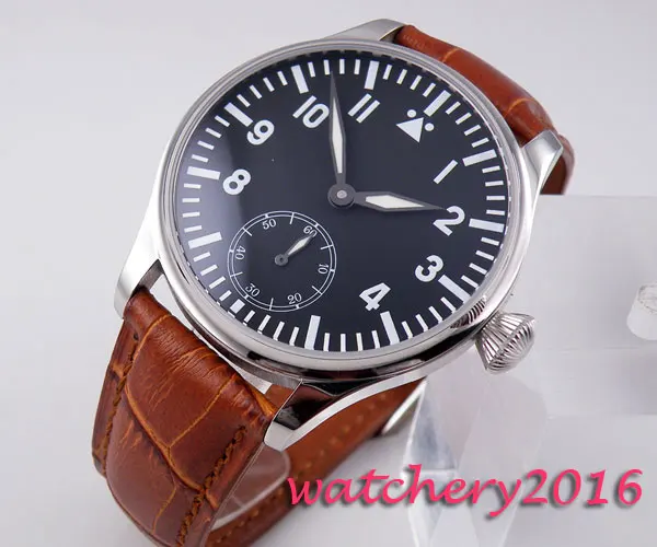Hot 44mm parnis black dial Luminous Marks Stainless steel Case Luxury leather strap ST 6498 Mechanical Hand winding men's watch
Hot 44mm parnis black dial Luminous Marks Stainless steel Case Luxury leather strap ST 6498 Mechanical Hand winding men's watch