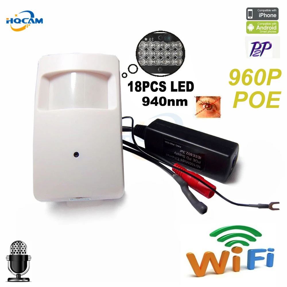 HQCAM 960P Wireless PIR POE Wifi IP Camera Audio Camera Mini Wifi 940nm Led Ir Ip Kamera IR Cctv Cam Night Vision camera HI3518E
HQCAM 960P Wireless PIR POE Wifi IP Camera Audio Camera Mini Wifi 940nm Led Ir Ip Kamera IR Cctv Cam Night Vision camera HI3518E