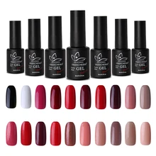 Gel unha polonês embeber fora uv 8ml uv kit de resina curável unha de gel gelpolish preto branco base de borracha superior casaco unhas 126 cores(China)