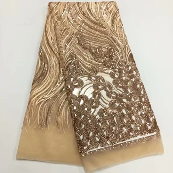2020 High Quality African Lace Fabric Gold Line French Net Embroidery Sequin Tulle Lace Fabric For Nigerian Wedding Party Dress
2020 High Quality African Lace Fabric Gold Line French Net Embroidery Sequin Tulle Lace Fabric For Nigerian Wedding Party Dress