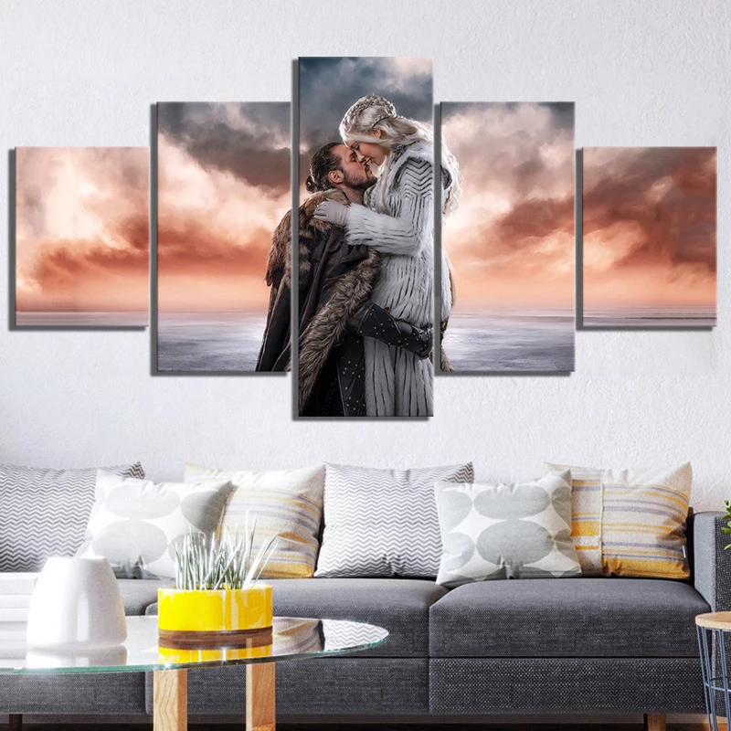 5 Piece Jon Snow and Khalessi Love Cosplay Pictures Game of Thrones Movie Poster Canvas Paintings Wall Art for Home Decor
5 Piece Jon Snow and Khalessi Love Cosplay Pictures Game of Thrones Movie Poster Canvas Paintings Wall Art for Home Decor