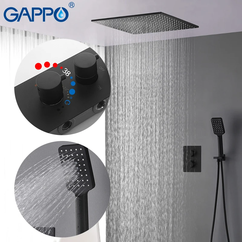 

GAPPO shower faucet bathroom faucets bath shower mixer thermostatic faucet bath tub brass rainfall Bathtub taps shower system