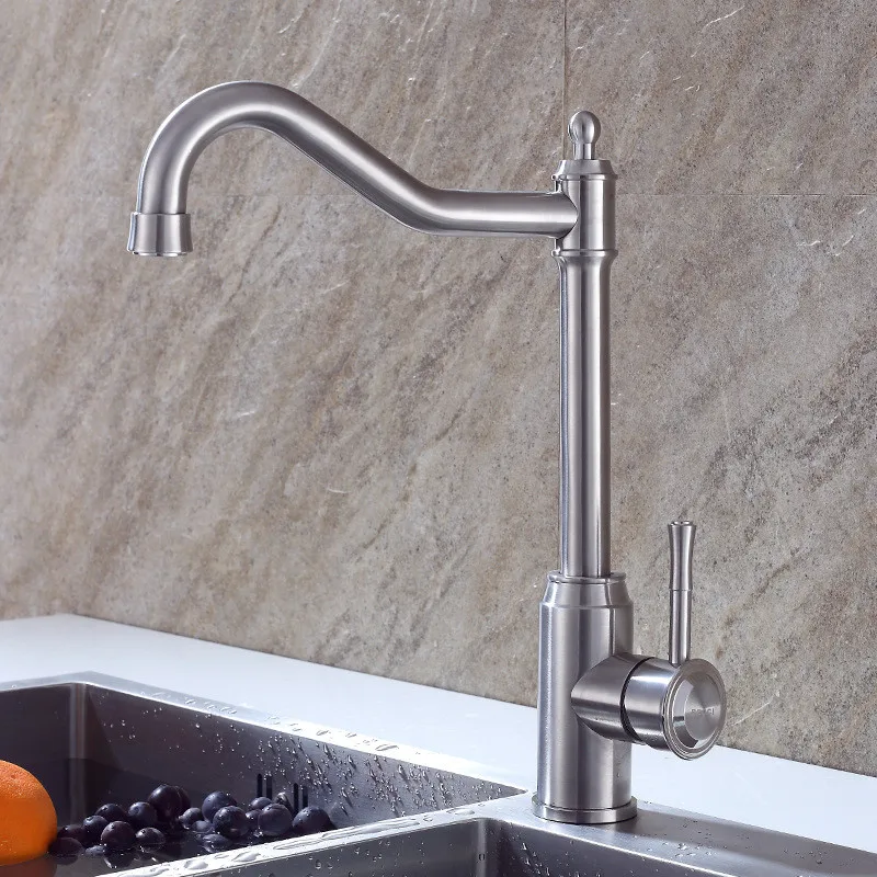 Kitchen Faucet Stainless Steel 360 Degree Rotation Kitchen Sink Mixer Tap Ceramic Plate Spool Deck Mounted Water tap Torneira
Kitchen Faucet Stainless Steel 360 Degree Rotation Kitchen Sink Mixer Tap Ceramic Plate Spool Deck Mounted Water tap Torneira