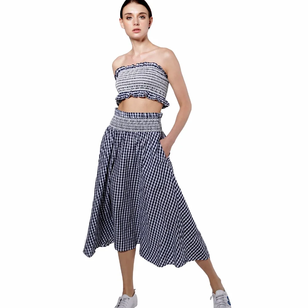 2017 news summer women maxi/long sexy casual long dress plaid sleeveless strapless lolita summer beach holiday dress ZR63
2017 news summer women maxi/long sexy casual long dress plaid sleeveless strapless lolita summer beach holiday dress ZR63