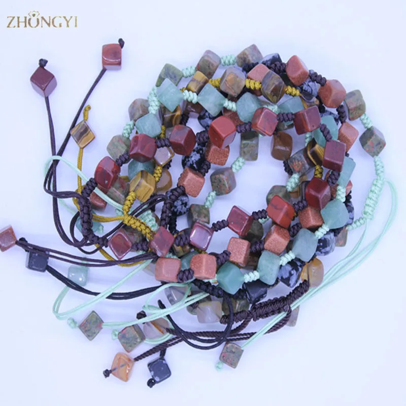 Hot Sell 1PCS Fashion Natural Stone Quartz Square mix color Crystal Beads Men Woman Bracelets For Trendy Bracelets Jewelry
Hot Sell 1PCS Fashion Natural Stone Quartz Square mix color Crystal Beads Men Woman Bracelets For Trendy Bracelets Jewelry