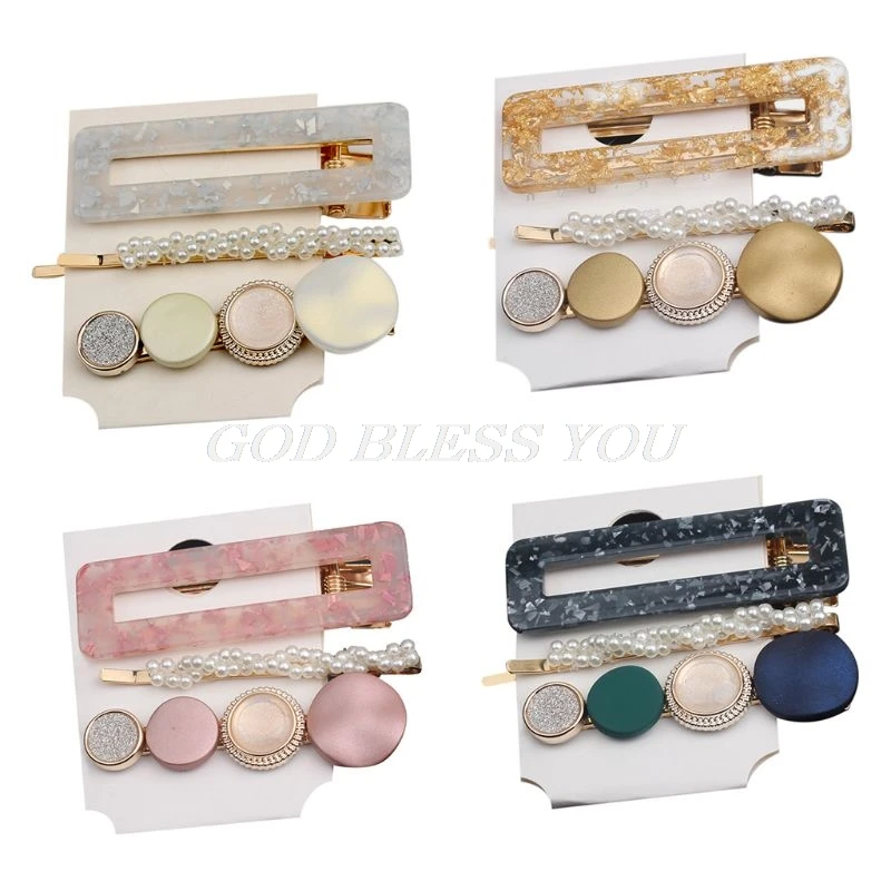 3Pcs/Set Retro Ladies Hair Styling Clip Tinfoil Sequins Acetate Rectangle Hairgrip Braiding Imitation Pearl Side Bangs Barrettes
3Pcs/Set Retro Ladies Hair Styling Clip Tinfoil Sequins Acetate Rectangle Hairgrip Braiding Imitation Pearl Side Bangs Barrettes