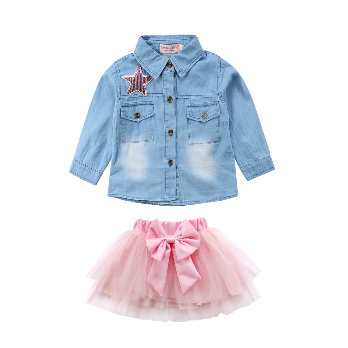 2PCS Toddler Kids Baby Girl Clothing Denim Top Shirt Long Sleeve Tutu Skirt Bow 2pcs Outfits Clothes Set Girls 1-6T
2PCS Toddler Kids Baby Girl Clothing Denim Top Shirt Long Sleeve Tutu Skirt Bow 2pcs Outfits Clothes Set Girls 1-6T