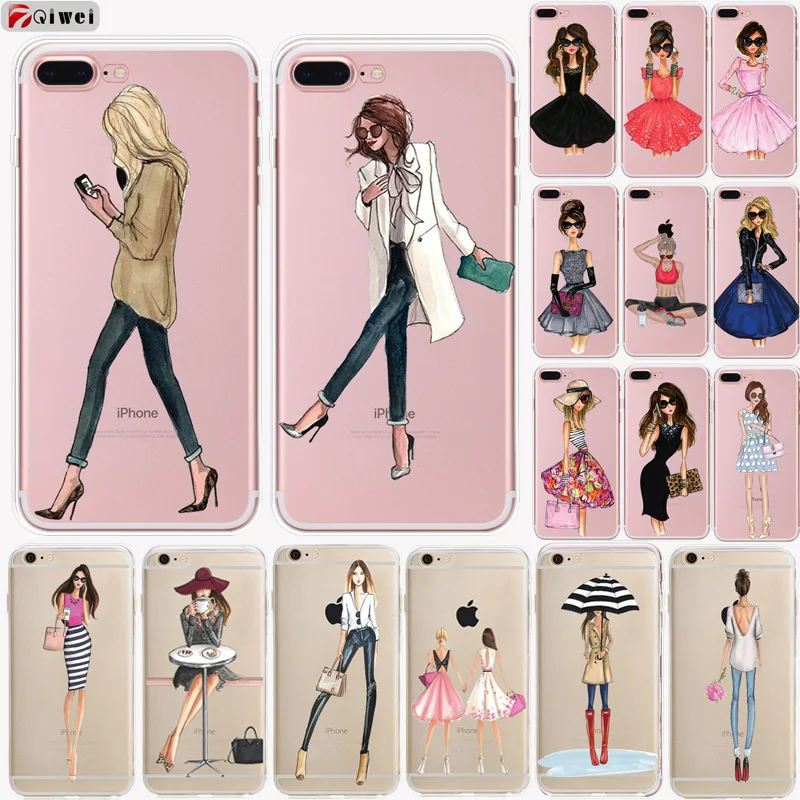 Soft Phone Cover For Coque iphone XS max Case Dress Girl Print Transparent Silicone TPU Funda For iphone 7 7plus 8 6 6S XS XR X
Soft Phone Cover For Coque iphone XS max Case Dress Girl Print Transparent Silicone TPU Funda For iphone 7 7plus 8 6 6S XS XR X