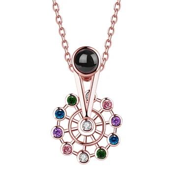 Trendy 925 Sterling Silver Necklace Romantic Rotating ferris wheel Women Nano Engraved I LOVE YOU In 100 Languages Jewelry
Trendy 925 Sterling Silver Necklace Romantic Rotating ferris wheel Women Nano Engraved I LOVE YOU In 100 Languages Jewelry