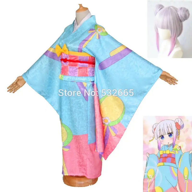+Wig Anime Kobayashi san Chi no Maid Dragon Dragonmaid Kanna Kamui Cosplay Costume Kimono Dragonmaid Cos Kimono Miss Kobayashi's
+Wig Anime Kobayashi san Chi no Maid Dragon Dragonmaid Kanna Kamui Cosplay Costume Kimono Dragonmaid Cos Kimono Miss Kobayashi's