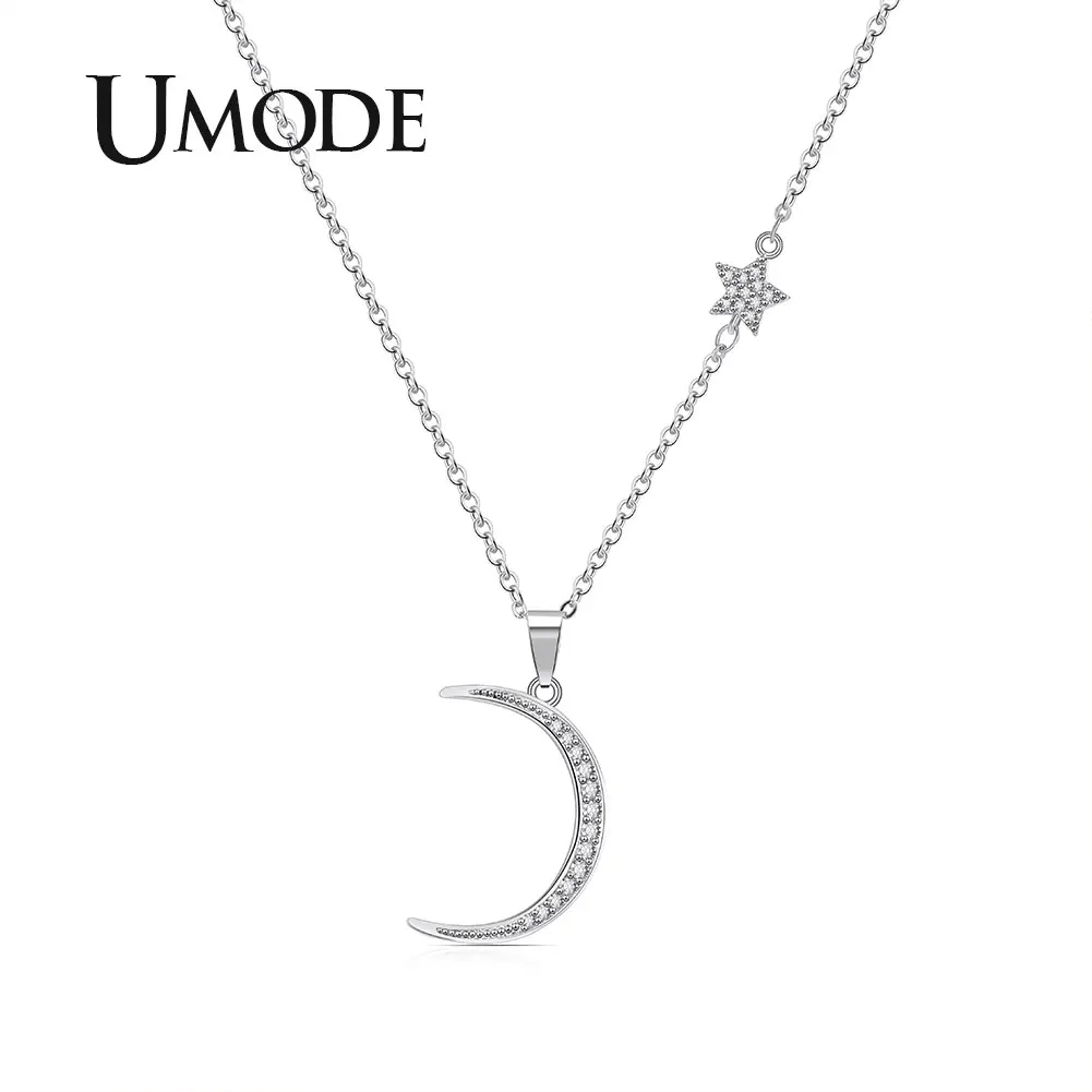 UMODE Trendy Moon Star Necklaces Korean Link Chain Necklaces Women Girls Gift Choker Small Cubic Zirconia Fashion Jewelry UN0336
UMODE Trendy Moon Star Necklaces Korean Link Chain Necklaces Women Girls Gift Choker Small Cubic Zirconia Fashion Jewelry UN0336