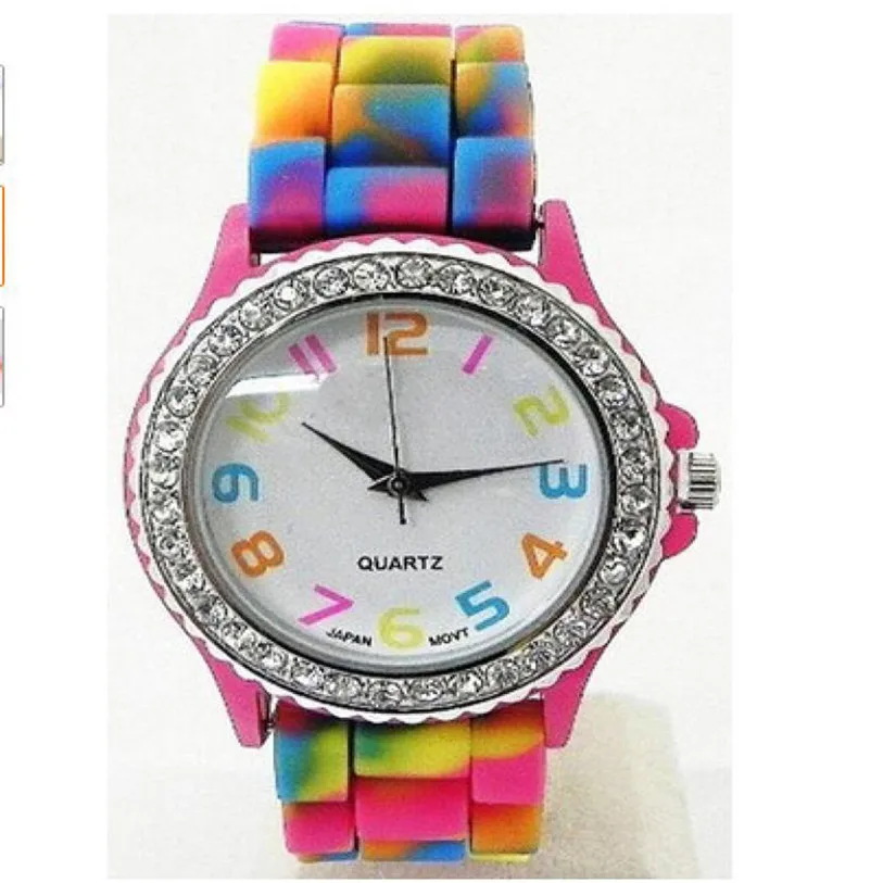 2017 New !New Geneva Rainbow Crystal Rhinestone Watch Silicone Jelly Link Band Gift relogio masculino Uhren relojes Fe27
2017 New !New Geneva Rainbow Crystal Rhinestone Watch Silicone Jelly Link Band Gift relogio masculino Uhren relojes Fe27