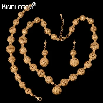 Kindlegem New African Beads Jewelry Sets Indian Gold Color Luxury Statement Choker Necklace Bracelet Ring Fashion Jewellery
Kindlegem New African Beads Jewelry Sets Indian Gold Color Luxury Statement Choker Necklace Bracelet Ring Fashion Jewellery