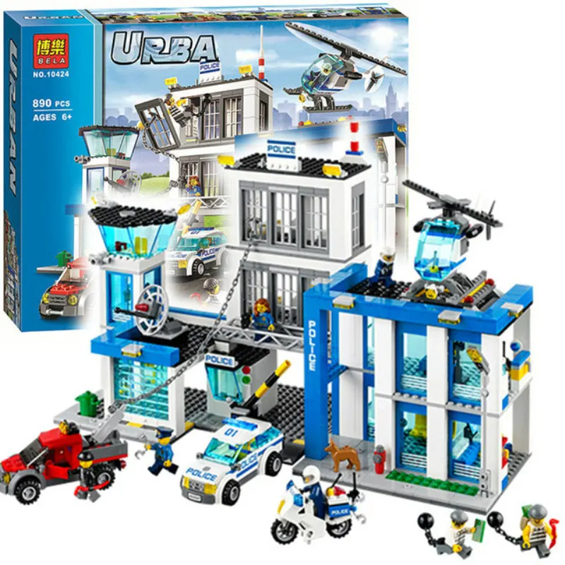 Bela building TOYS Bela City Police Station Motorbike Helicopter Model Building Bricks Kits Compatible with Legoe City
Bela building TOYS Bela City Police Station Motorbike Helicopter Model Building Bricks Kits Compatible with Legoe City