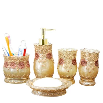 Vintage Classic Luxury Bathroom Bath 5Pcs Set 3D Decor Accessories Collection Set for Hotel & Home
Vintage Classic Luxury Bathroom Bath 5Pcs Set 3D Decor Accessories Collection Set for Hotel & Home