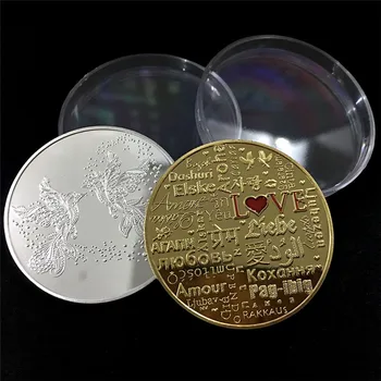 Couple Collection Art Gifts Souvenir Lucky Coin Commemorative Coin Lucky Love Words Romance
Couple Collection Art Gifts Souvenir Lucky Coin Commemorative Coin Lucky Love Words Romance