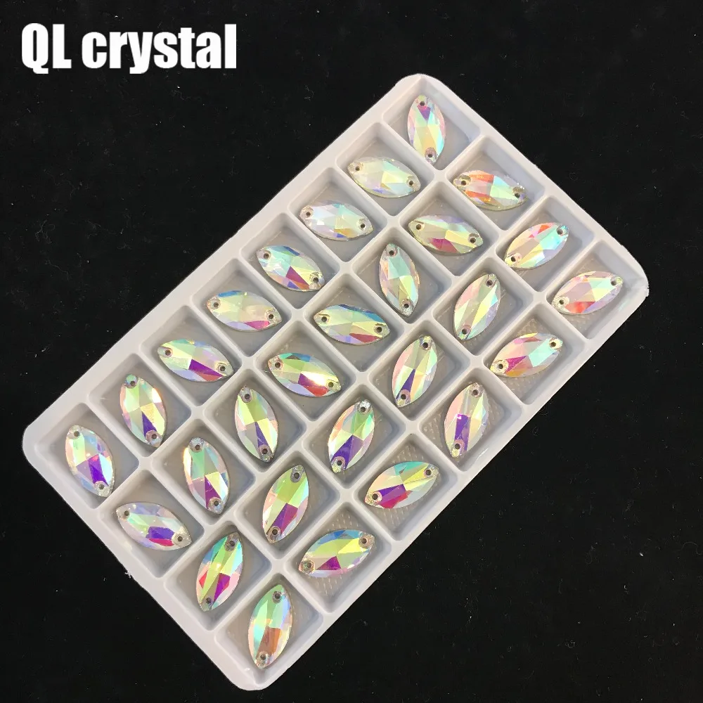 QL crystal Glass Crystal Navette Sew on Rhinestones Colors AB Crystal Flatbck Marquise for DIY garment bags shoes wedding veil
QL crystal Glass Crystal Navette Sew on Rhinestones Colors AB Crystal Flatbck Marquise for DIY garment bags shoes wedding veil