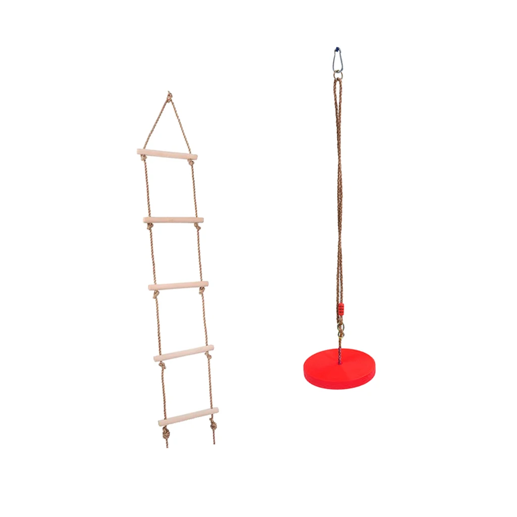 Kids Outdoor Tree Hanging Disc Rope Swing + Climbing Ladder for Garden Park Playground Playing - Red
Kids Outdoor Tree Hanging Disc Rope Swing + Climbing Ladder for Garden Park Playground Playing - Red