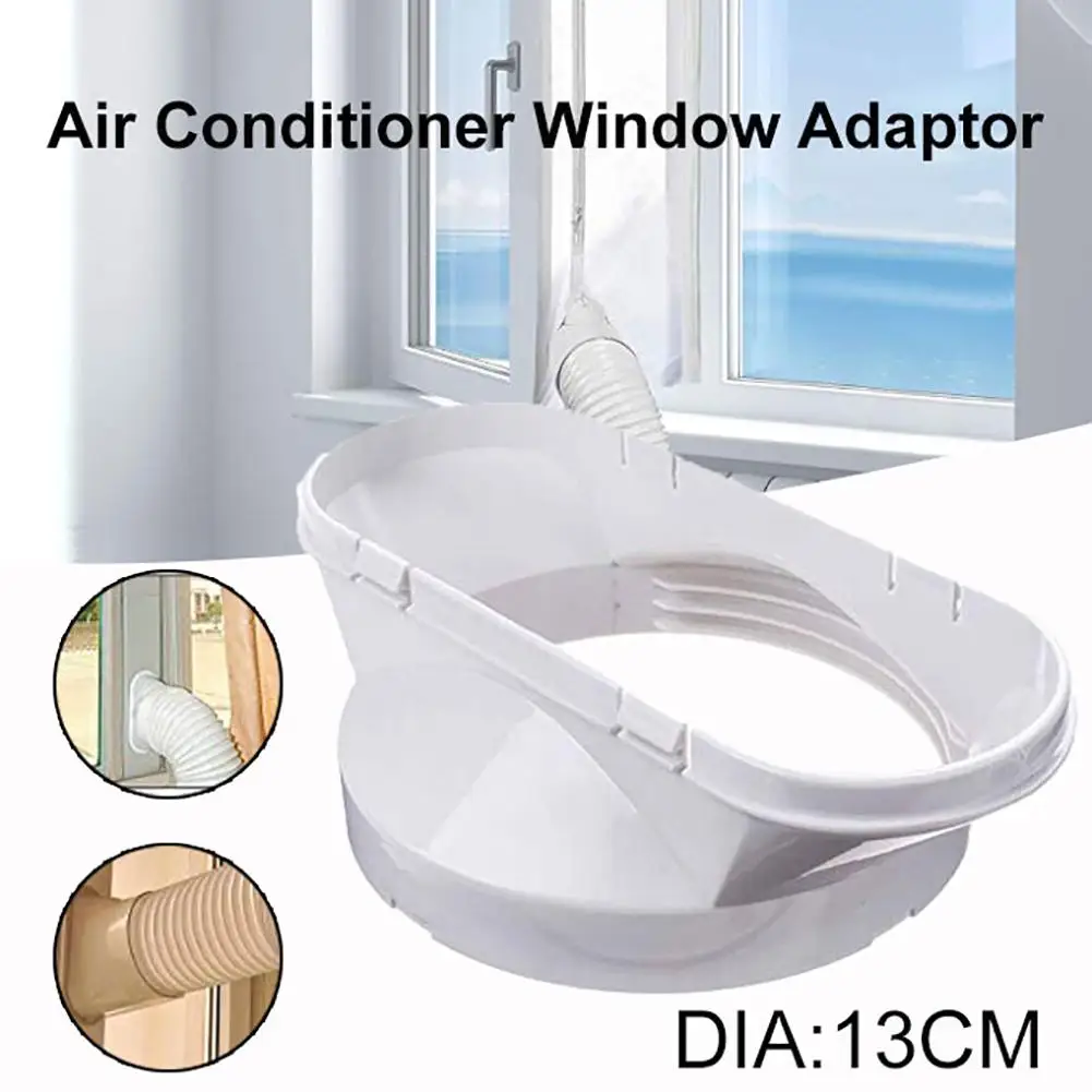 

13cm Durable Portable Air Conditioner Accessories Practical Window Plate White Exhaust Hose Connector Duct Adapter Part