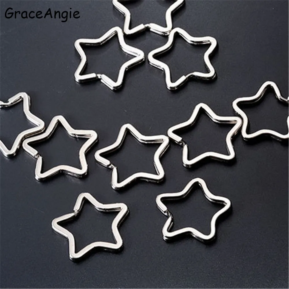 GraceAngie 10pcs New Iron Key Chains Rings Silver Color Heart Star Shape Connected Alloy Key Holder Findings DIY Accessories
GraceAngie 10pcs New Iron Key Chains Rings Silver Color Heart Star Shape Connected Alloy Key Holder Findings DIY Accessories