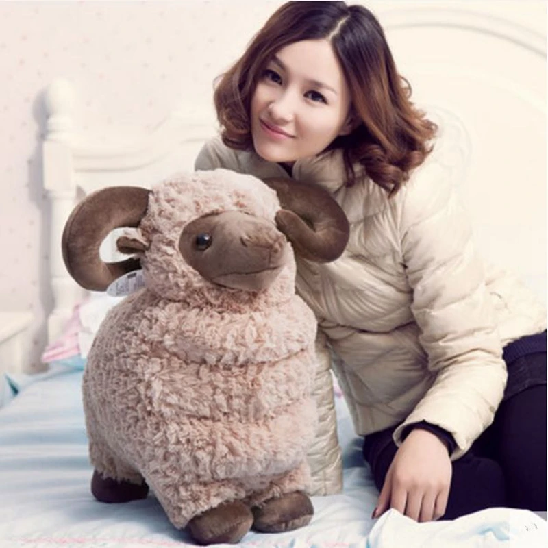 Dorimytrader cuddly soft animal goat plush toy big stuffed cartoon sheep doll pillow gift for children decoration 24inch 60cm DY61891 (13)