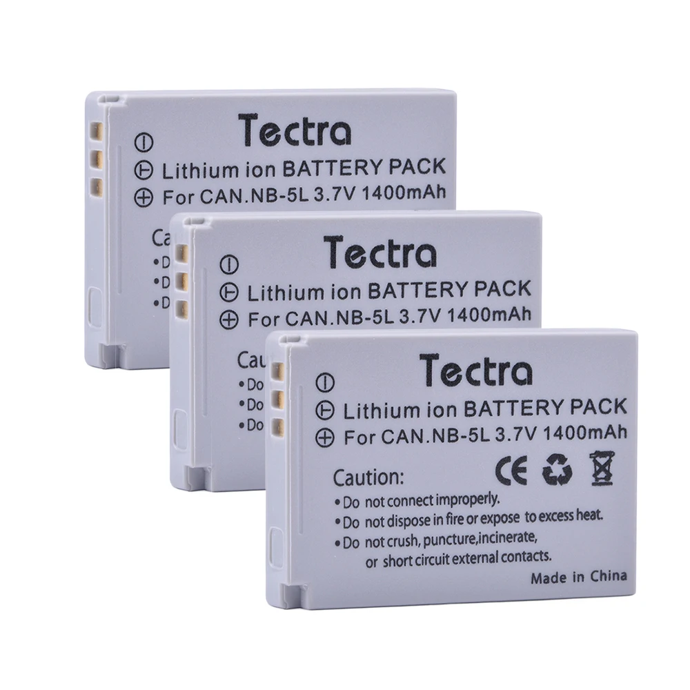 Tectra NB-5L NB5L Battery 3PCS for Canon PowerShot S100 S110 SD700 SD800 SD900 SD990 SX200 SX210 SX220 SX230
Tectra NB-5L NB5L Battery 3PCS for Canon PowerShot S100 S110 SD700 SD800 SD900 SD990 SX200 SX210 SX220 SX230